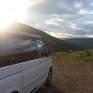 Saturday's setting Sun at The Lecht. Aberdeenshire.